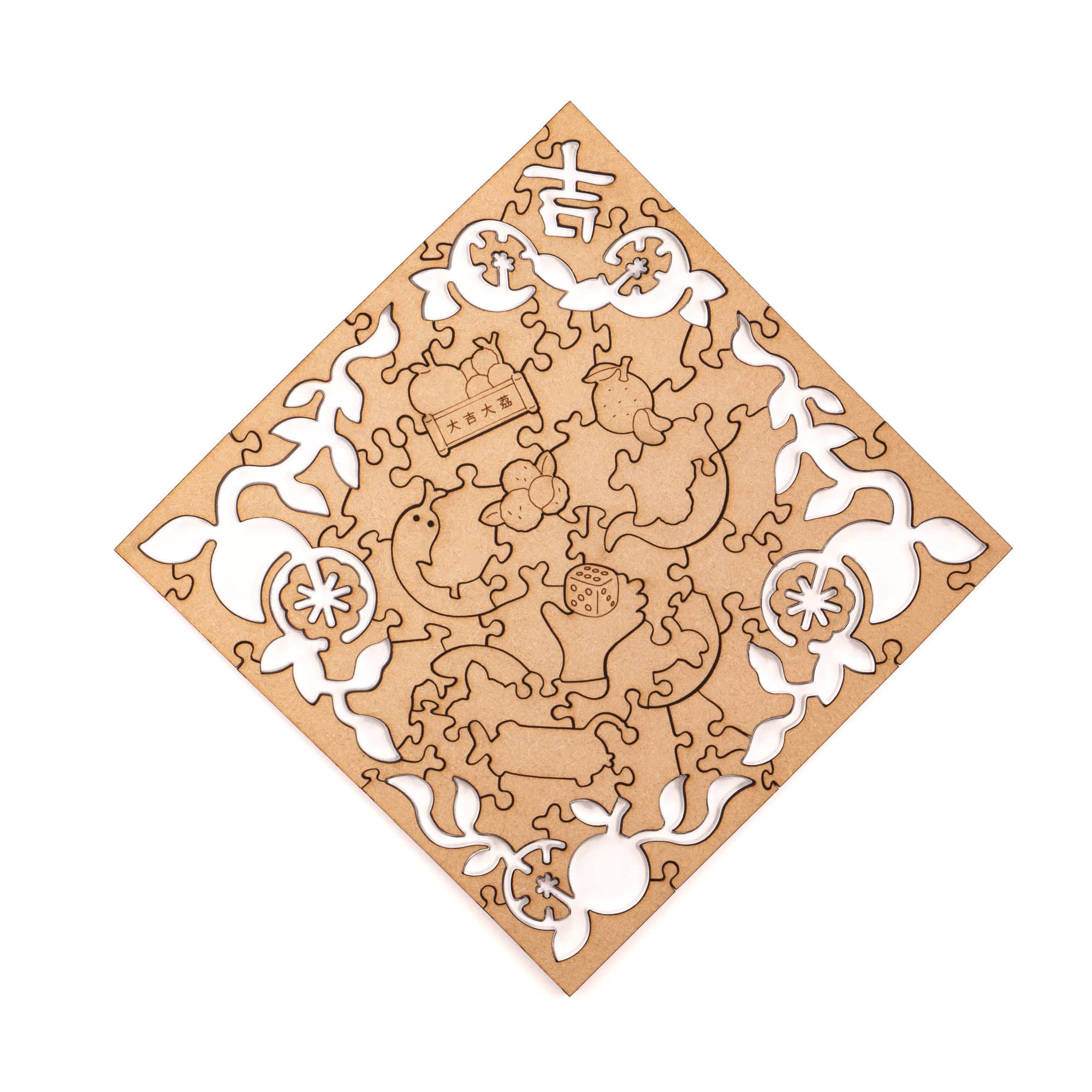 Paper Cutting Spring Couplets-Green Snake