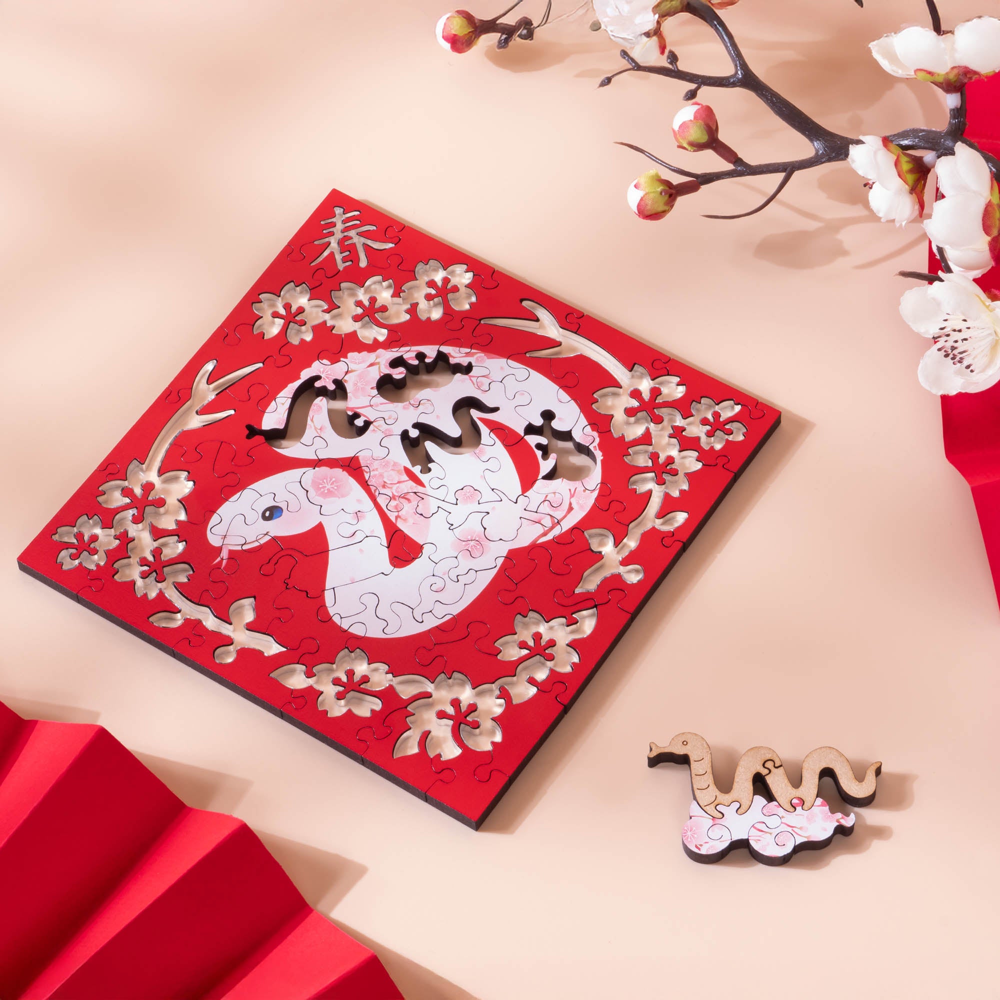 Paper Cutting Spring Couplets-White Snake