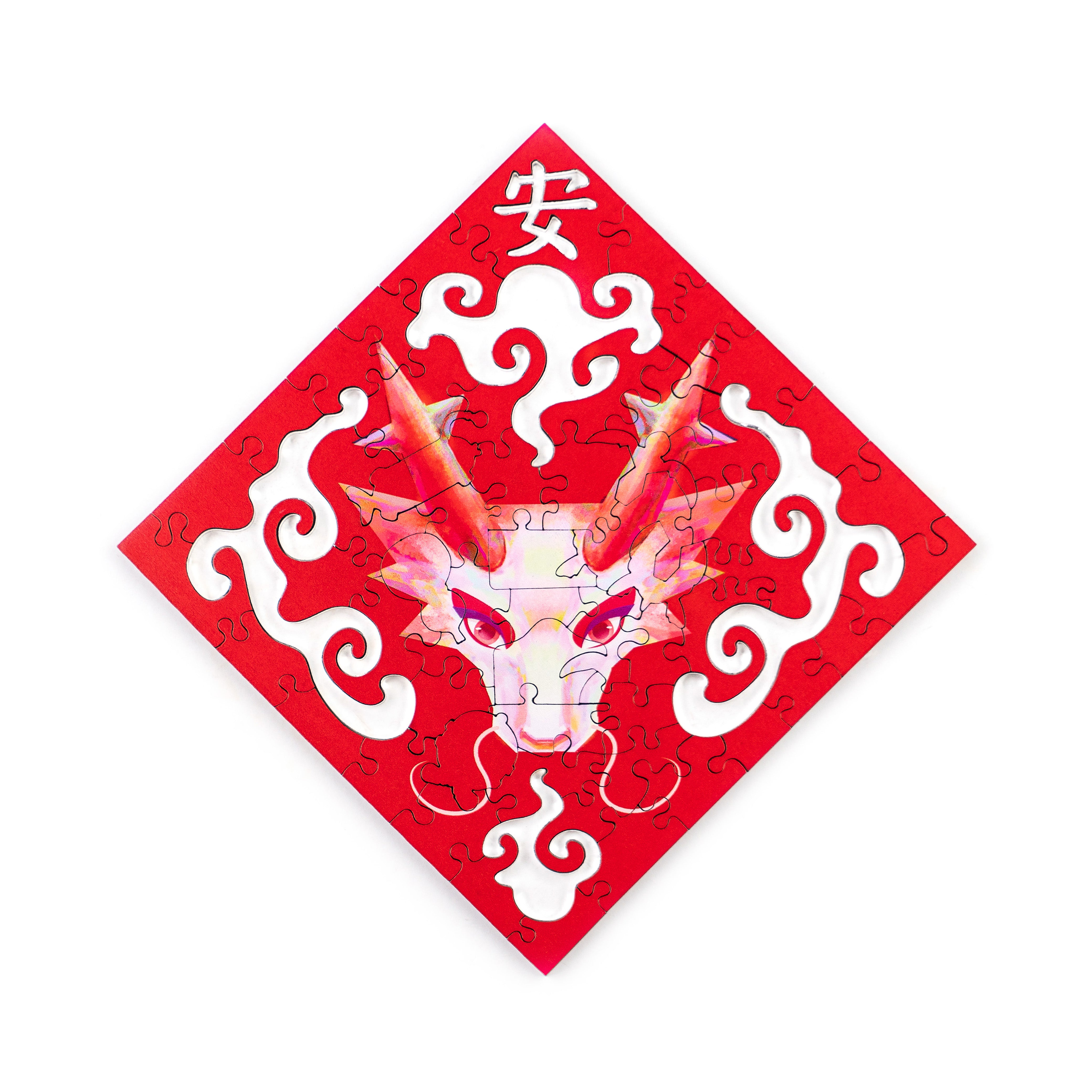 Paper Cutting Spring Couplets-Red Dragon