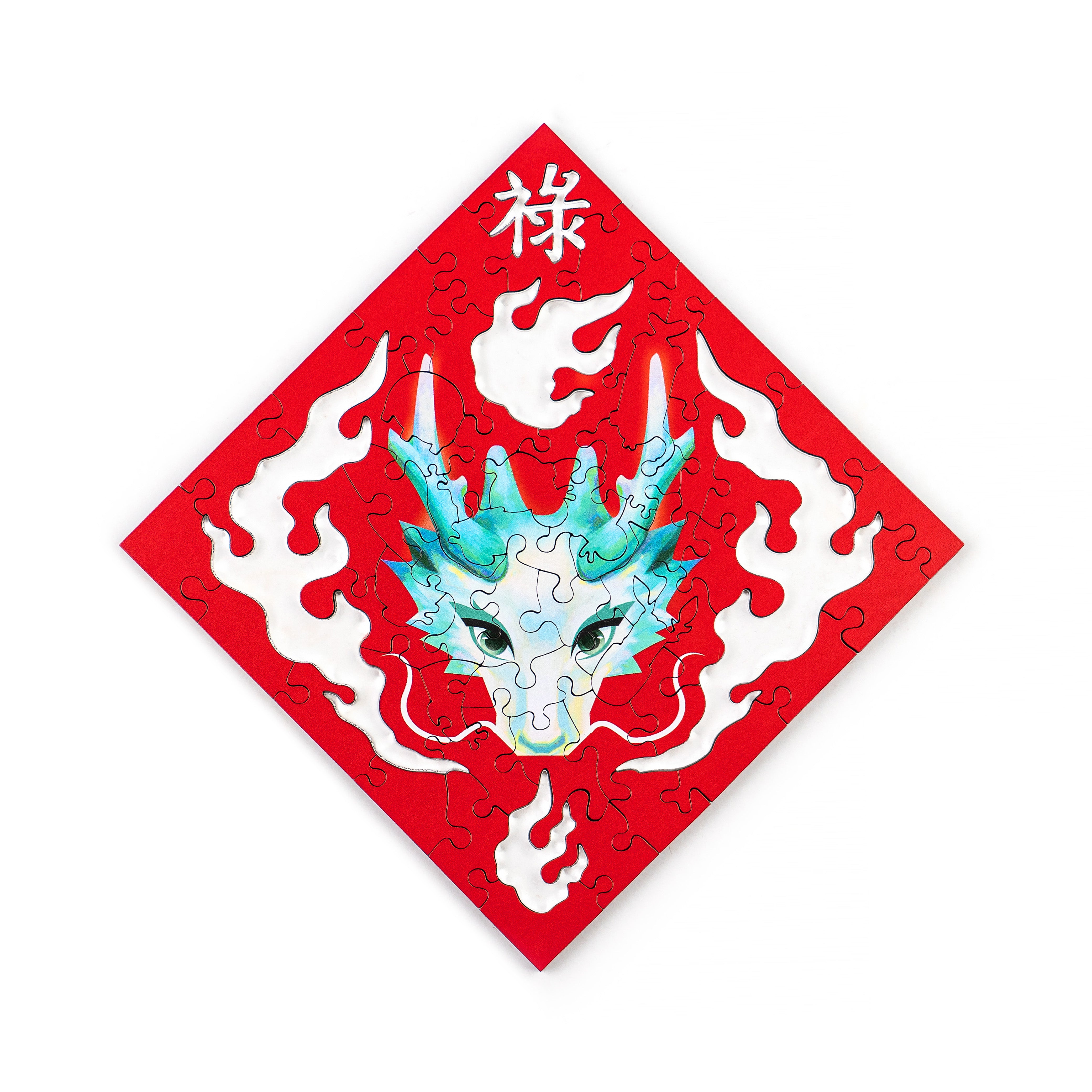 Paper Cutting Spring Couplets-Green Dragon