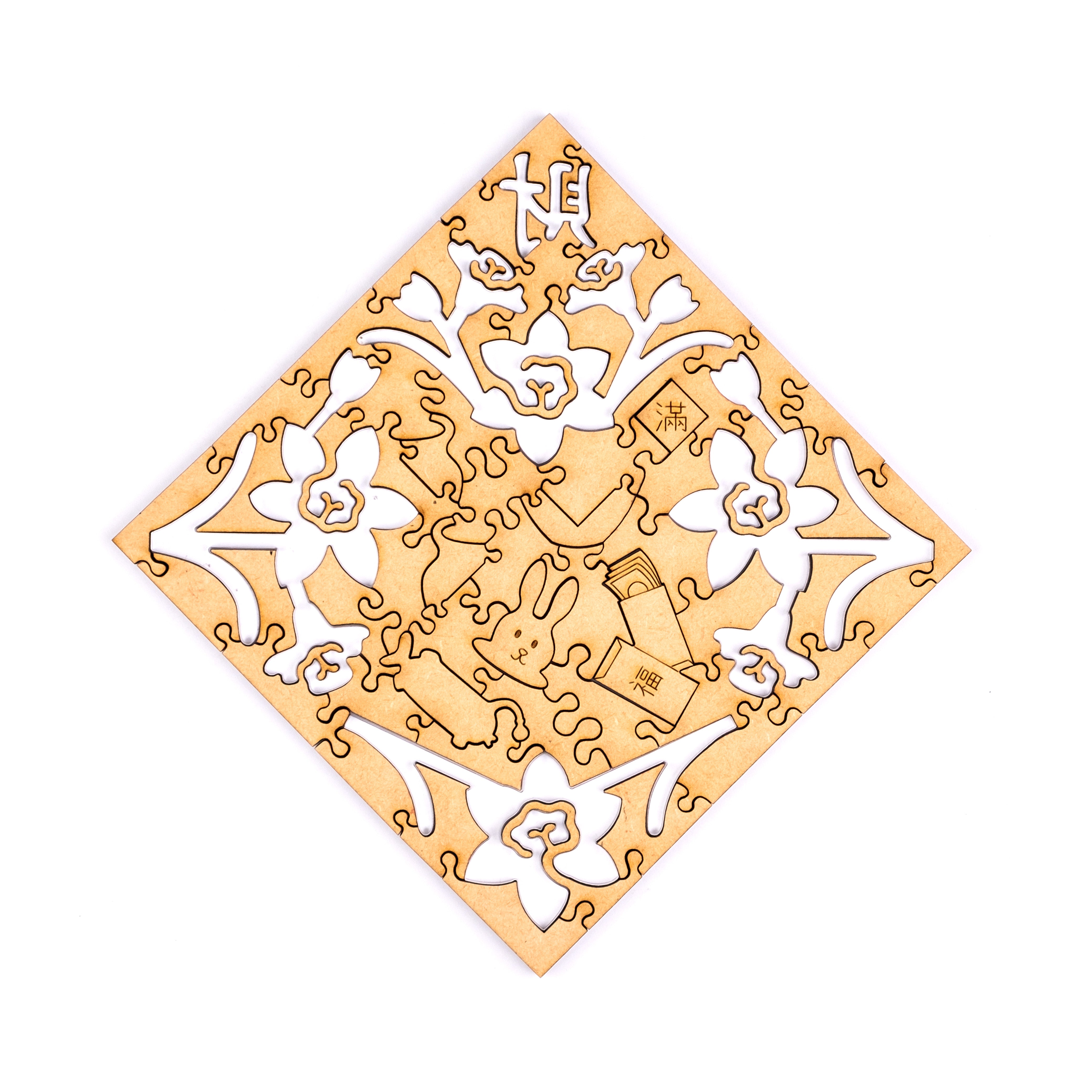 Paper Cutting Spring Couplets-Dutch Rabbit