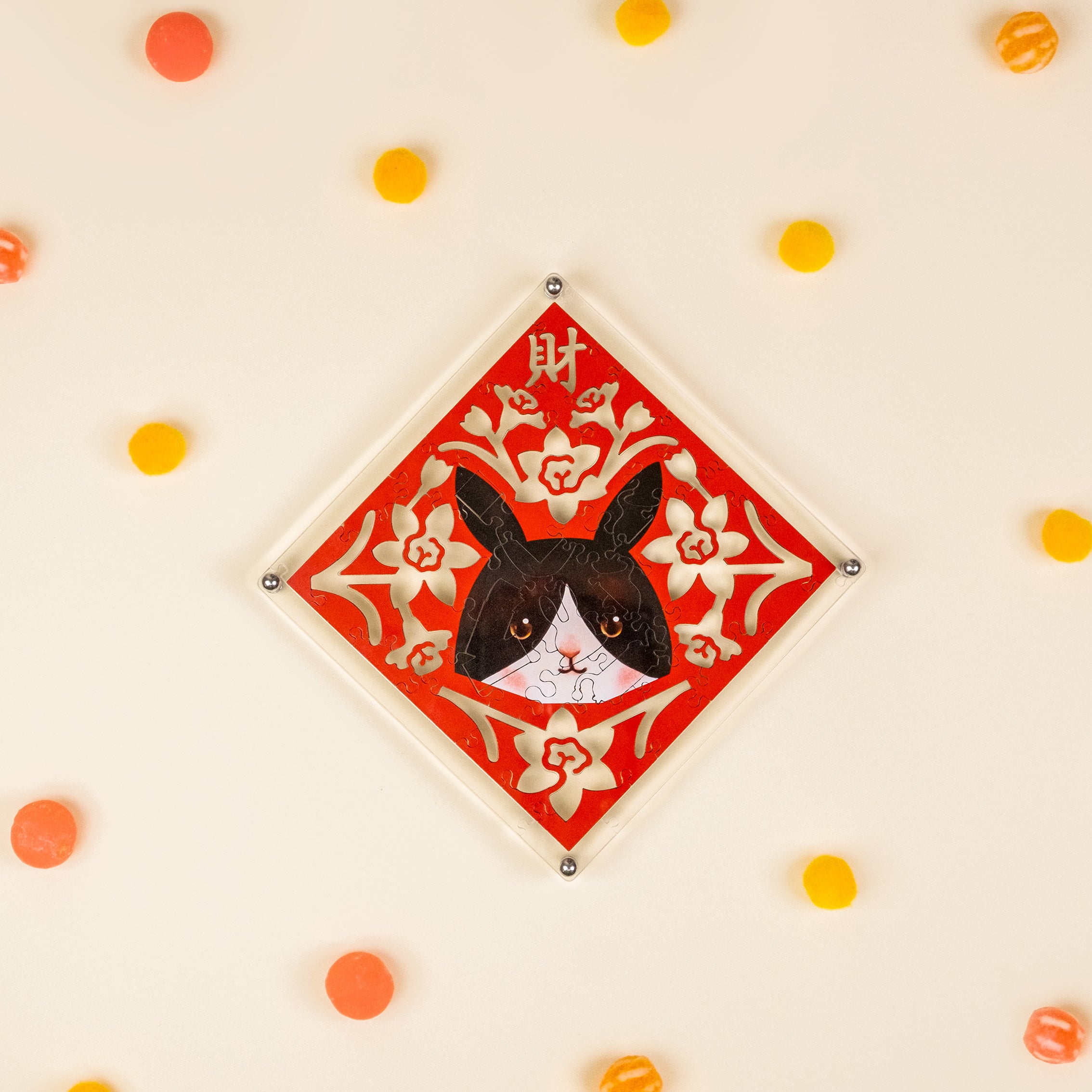 Paper Cutting Spring Couplets-Dutch Rabbit