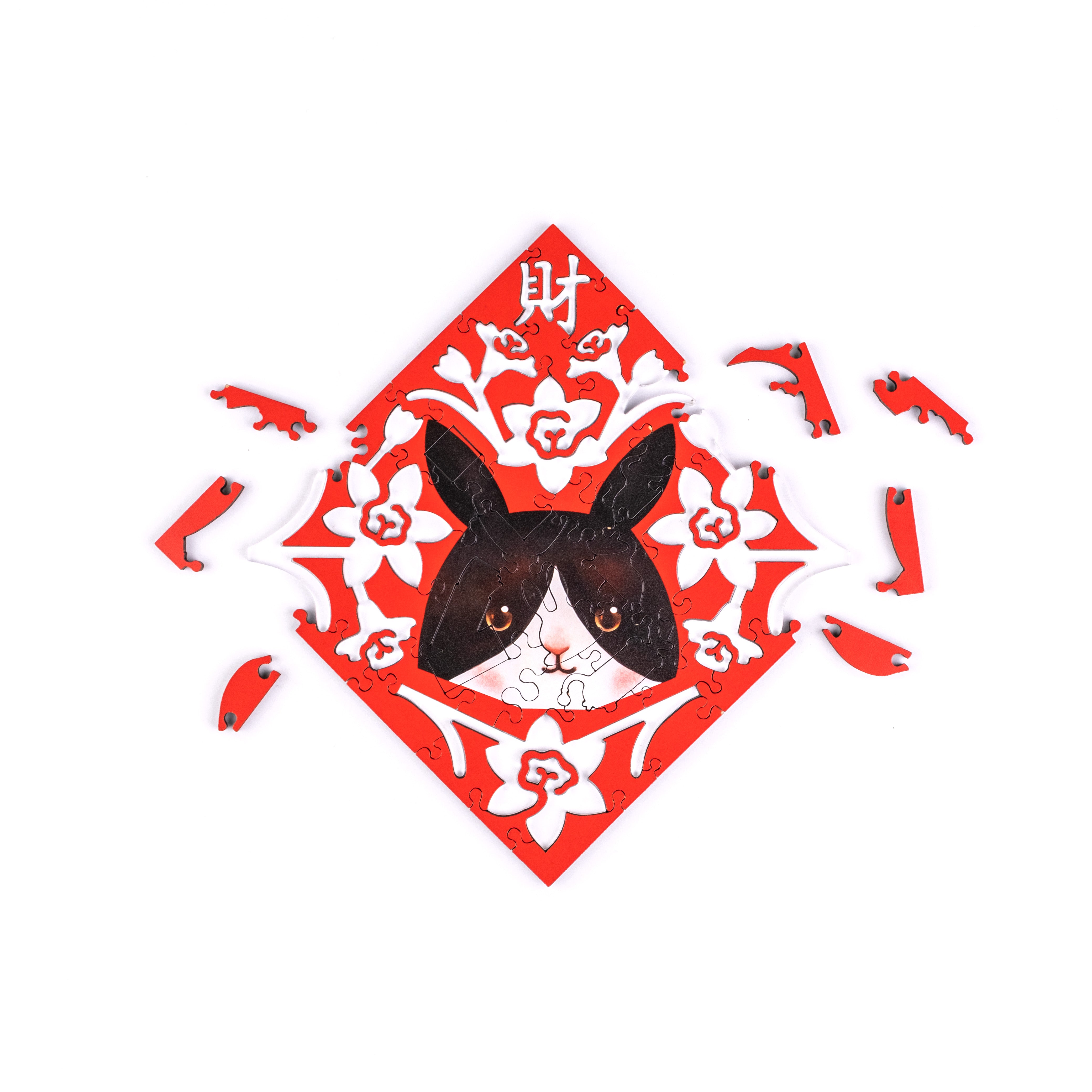 Paper Cutting Spring Couplets-Dutch Rabbit