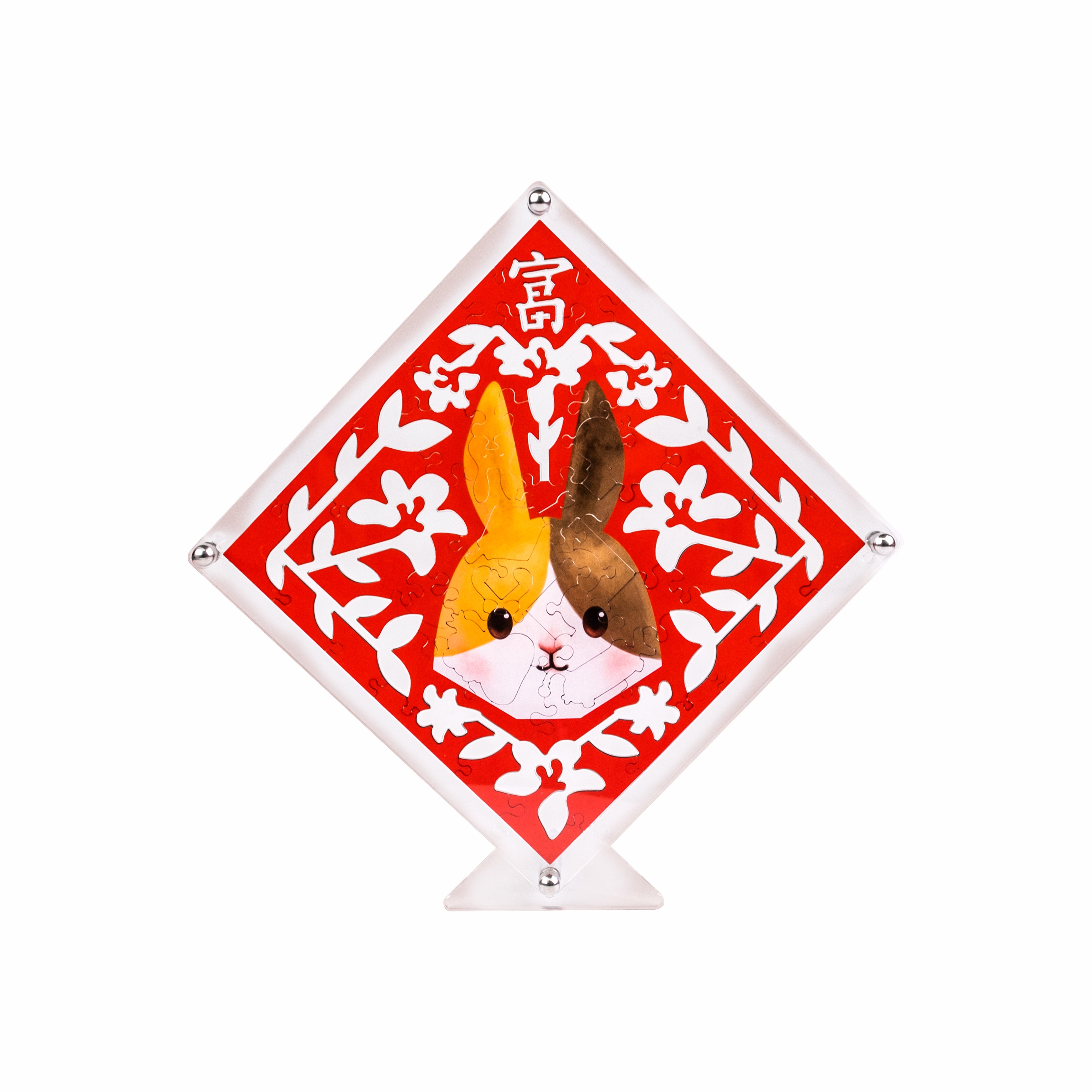 Paper Cutting Spring Couplets-Calico Rabbit