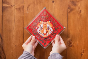 Paper Cutting Spring Couplets-tiger